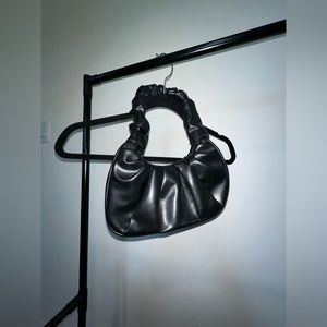Shein black pleather small handbag